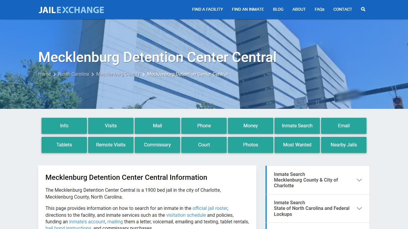 Mecklenburg Detention Center Central - Jail Exchange